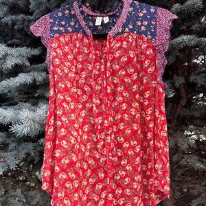 Anthropologie Meadow Rue Size 4 Semi-sheer Blouse